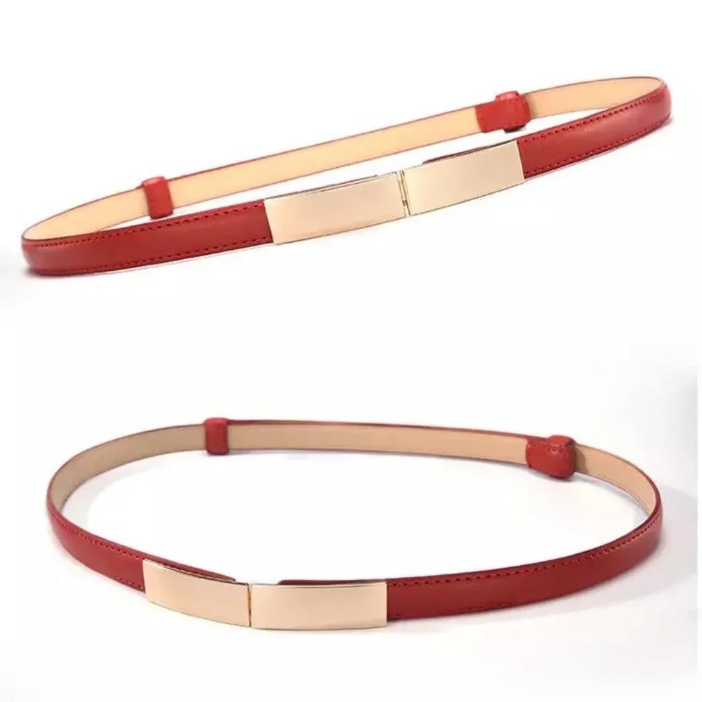 [New] Adjustable Strap Length Fashion Women's Versatile PU Leather Skinny Belt - Picture 5 of 12